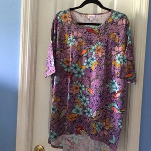 Luluroe Irma Purple Teal Gold